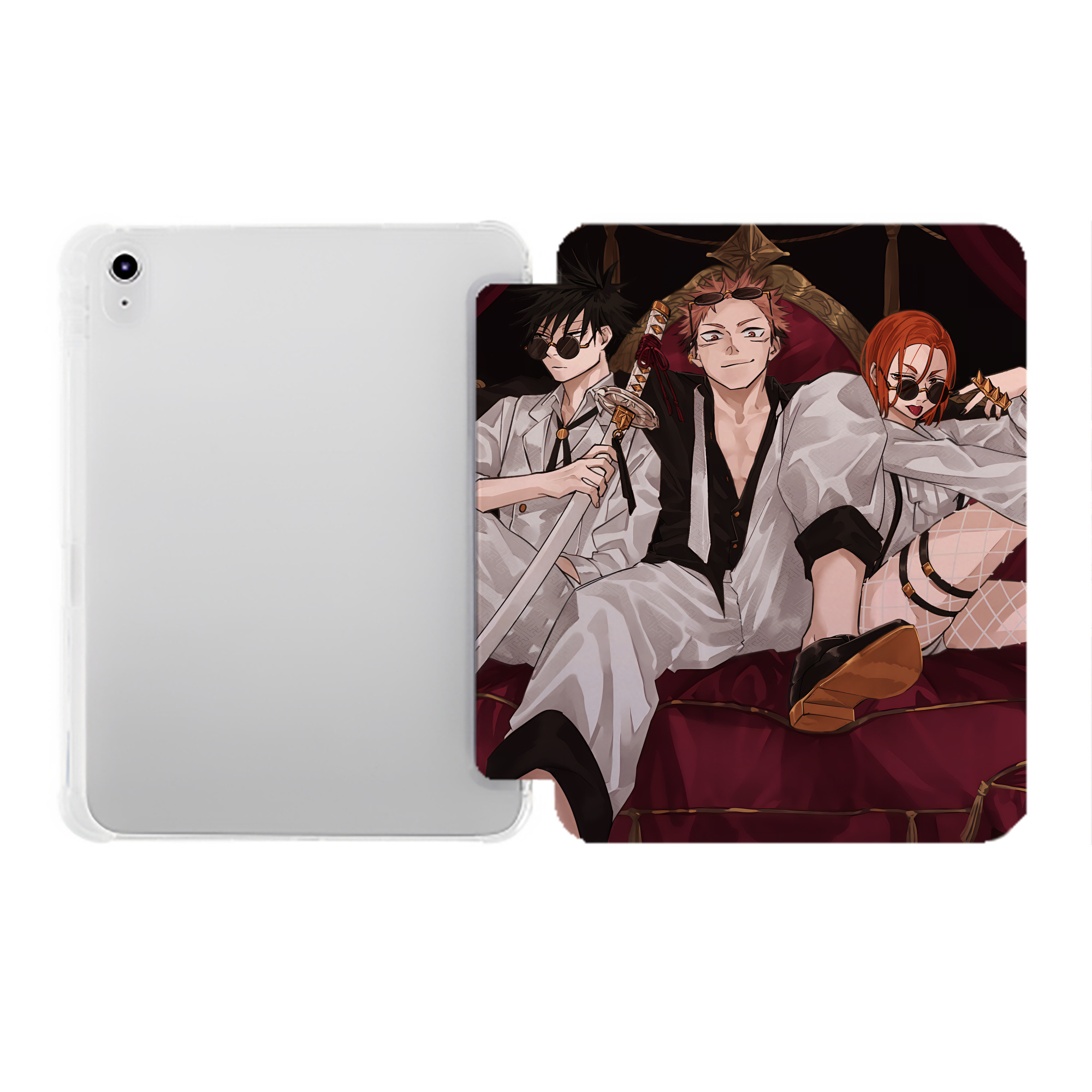 （画像用） SPY×FAMILY间谍家家酒 IPad ケース ペン収納付き 三つ折りスタンド PUレザー×シリコン 対応機種9.5/10.5/10.9インチ